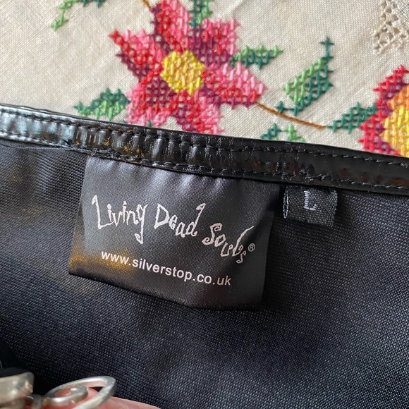 SOLD!!! LIVING DEAD SOULS VINYL MICRO MINI SKIRT - Picture 5 of 6